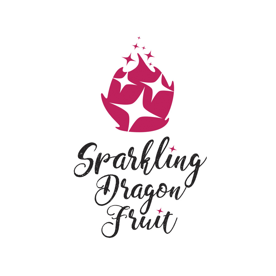 Sparkling Dragon Fruit Logo Design