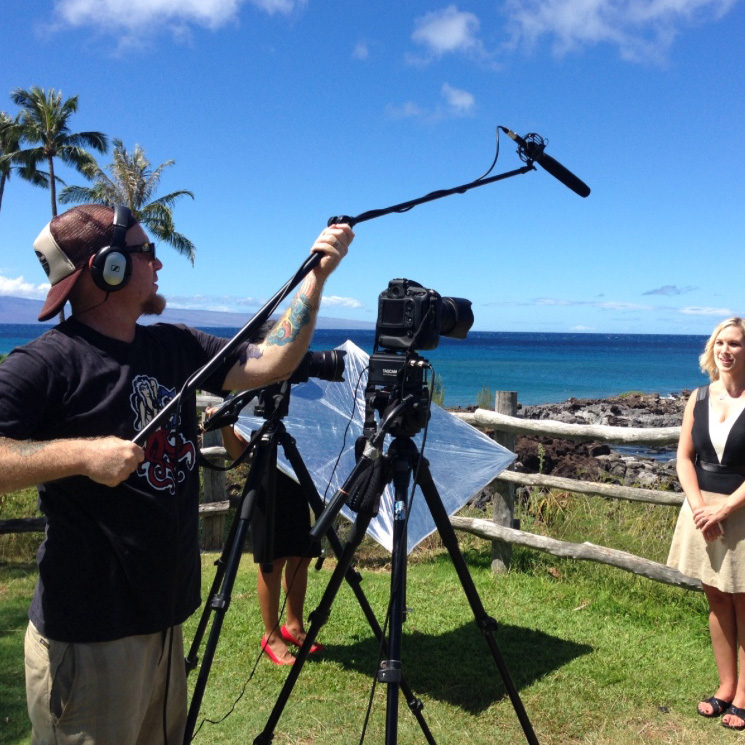 Scott & Jill 2015 working on Hitched on Maui app Video