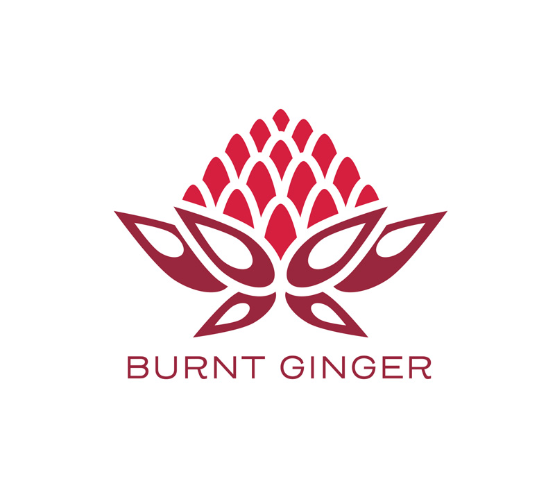 Aloha Growers Burnt Ginger Logo Design