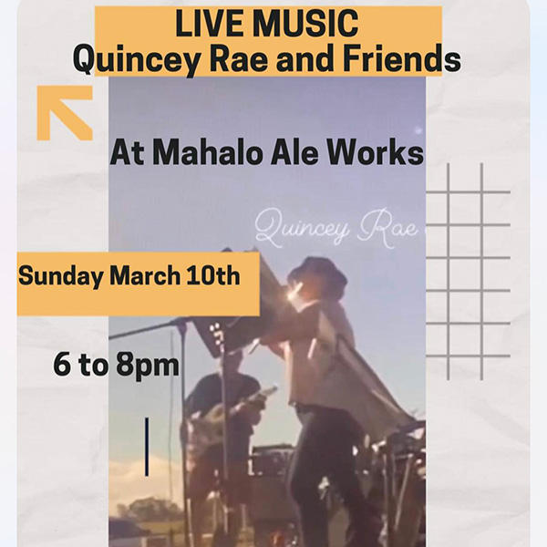 Quincey Rae at Mahalo Aleworks