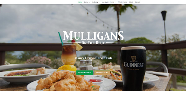 Mulligans On The Blue Website