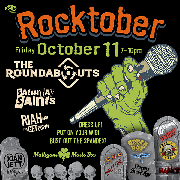 AG Presents Rocktober with the Roundabouts at Mulligans On The Blue