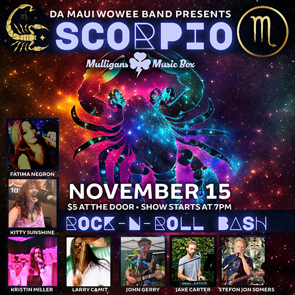 SCORPIO Bash with the Maui Wowee Band