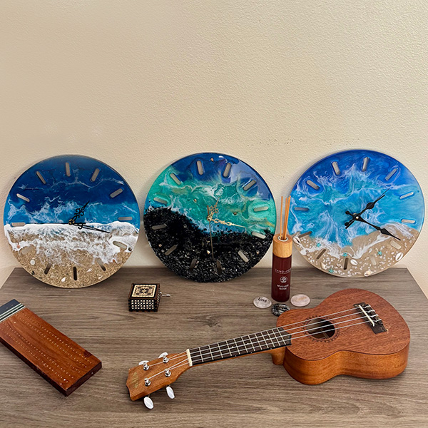 Yulia Maui Art, Epoxy Resin Ocean Clock Workshop