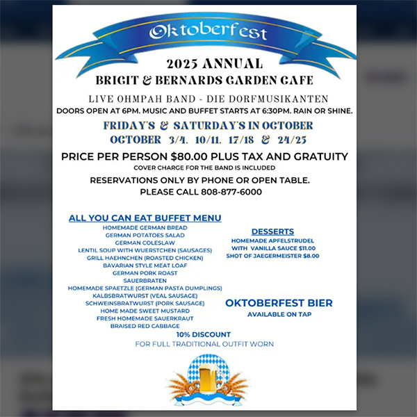 Brigit and Bernard's 27th Annual Oktoberfest