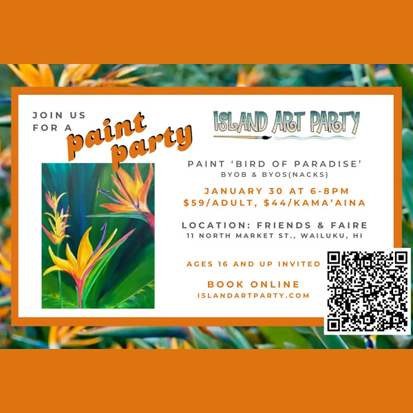 Island Art Party - Bird of Paradise Paint Night