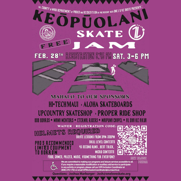 Keōpūolani Skate Jam 2026