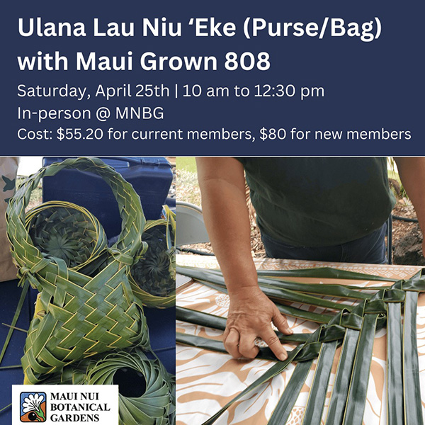 Ulana Lau Niu Eke Purse-Bag with Maui Grown 808
